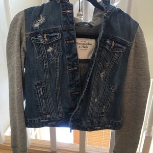 Abercrombie & Fitch Jean Jacket w/ Hood NEVER WORN